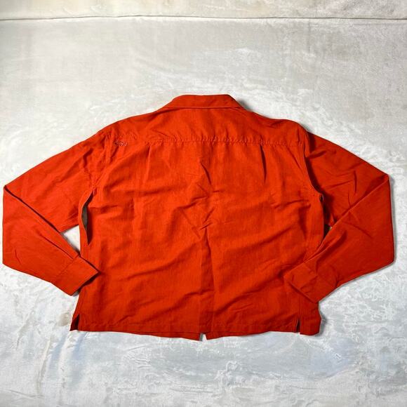 Outdoor Research Performance Button Up Shirt Men's M Orange Nylon Vents UPF50 - Picture 5 of 12
